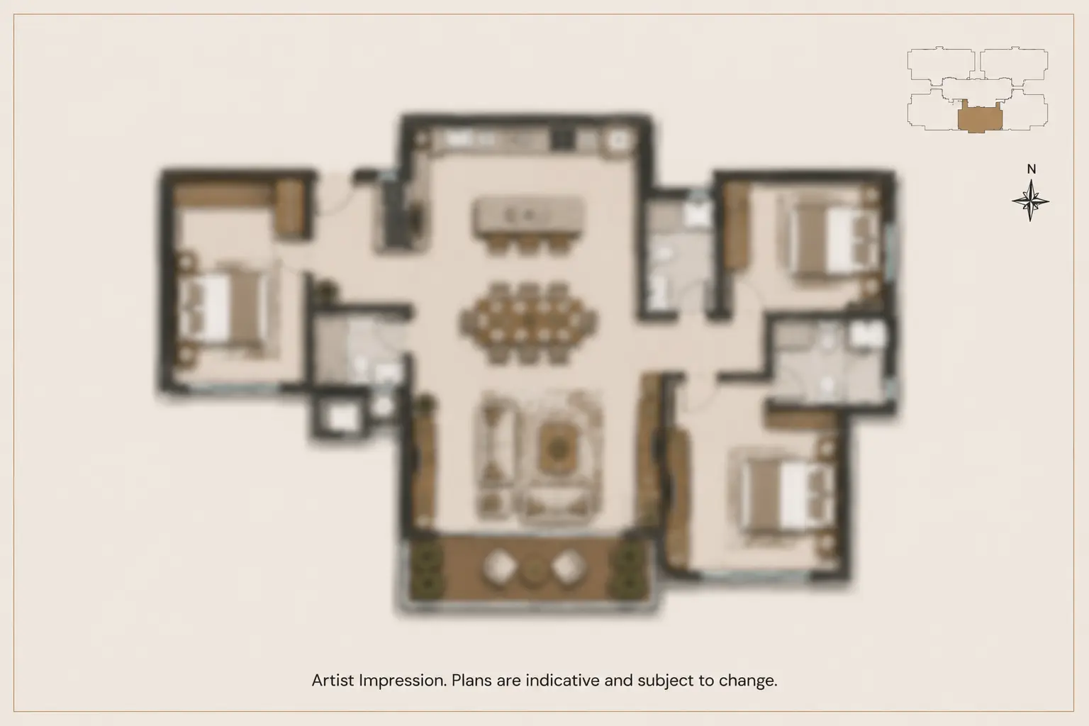 3 BHK — Sea Facing